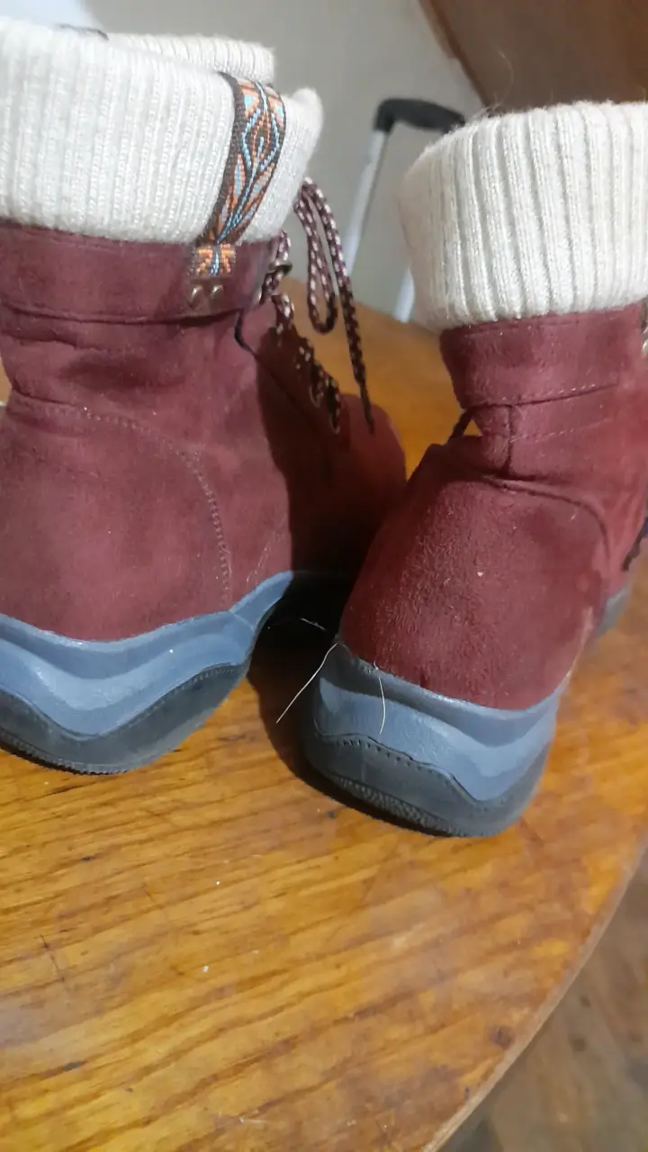 Botas borgoña de gamuza - 2