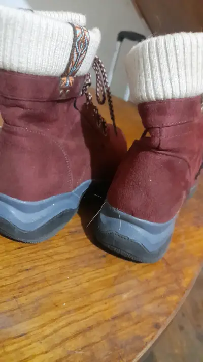 Botas borgoña de gamuza - miniatura 2
