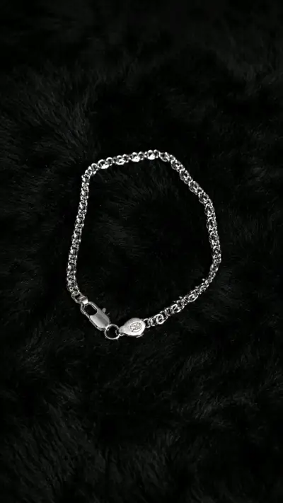 Pulsera de cadena plateada 925 - miniatura 1