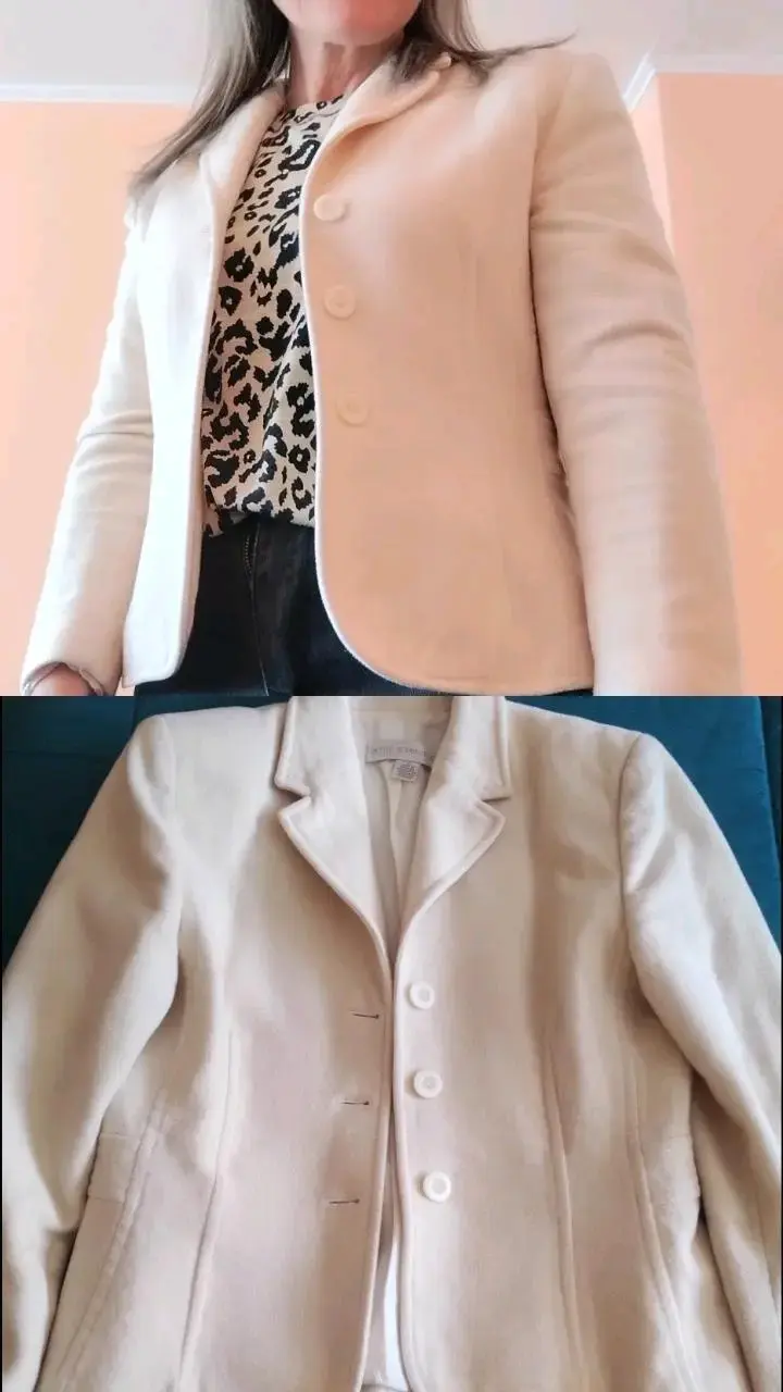 Blazer beige elegante para mujer - 3