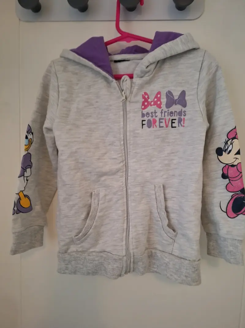 Polerón infantil gris con estampado Minnie
