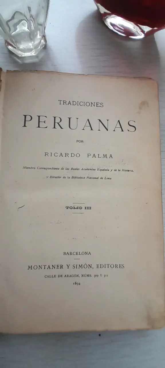 Libro Tradiciones Peruanas de Ricardo Palma - 2