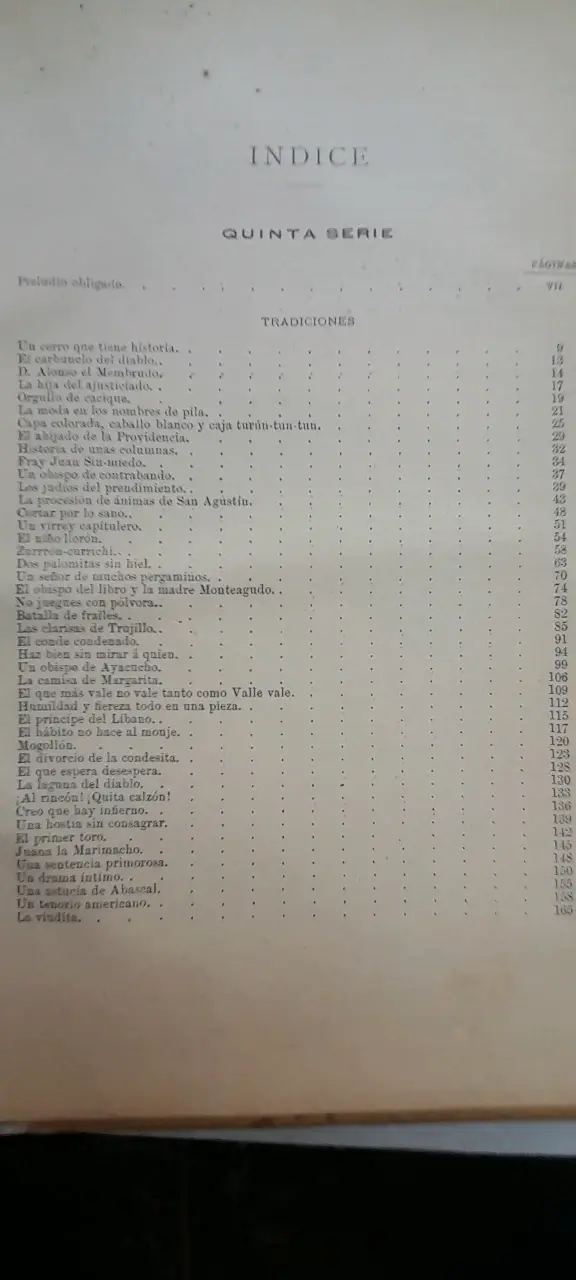 Libro Tradiciones Peruanas de Ricardo Palma - 3