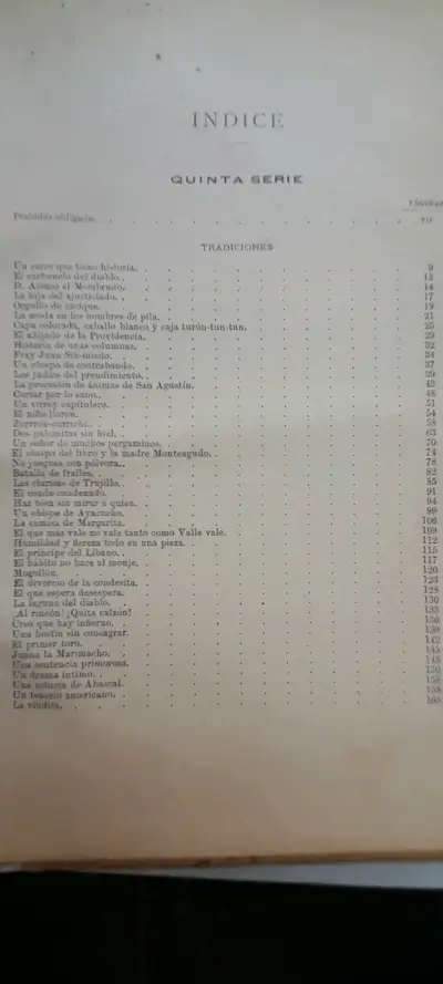 Libro Tradiciones Peruanas de  Ricardo Palma - miniatura 3