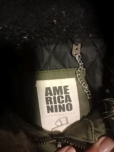 Parka verde con capucha de piel - miniatura 3