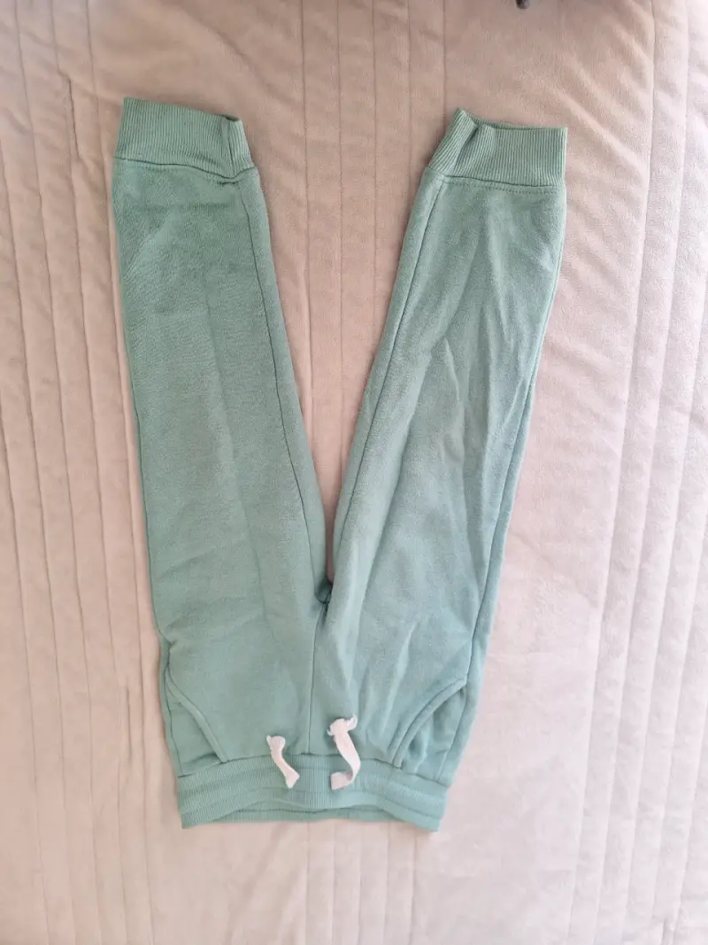 Pantalones jogging verde menta infantil