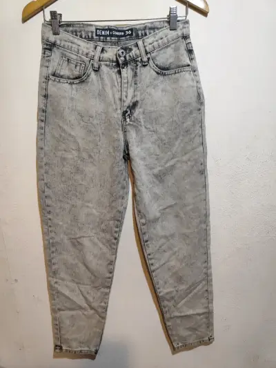 Jeans gris mom - miniatura 1