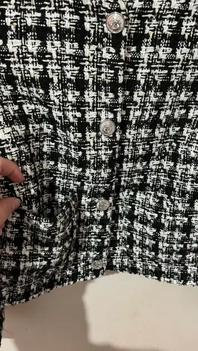 Chaqueta tweed blanco y negro - miniatura 5