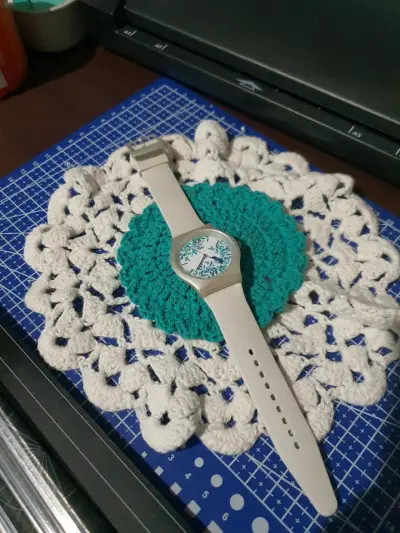 Reloj Sybilla blanco floral - miniatura 1