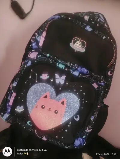 Mochila con diseño de gatito - miniatura 1