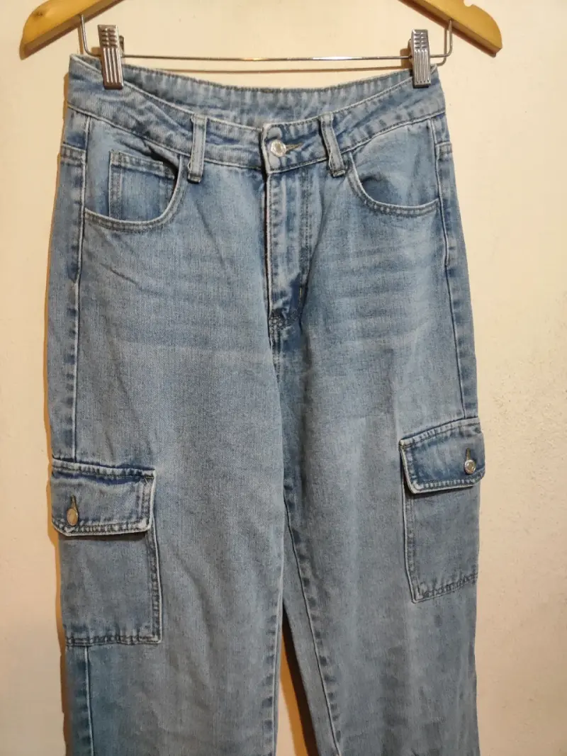 Jeans cargo azul claro - 2