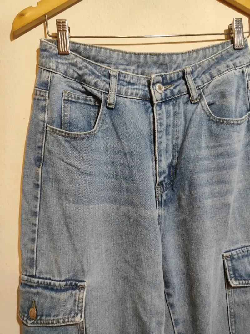 Jeans cargo azul claro - 3