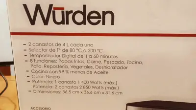 Freidora de aire Würden negra - miniatura 5