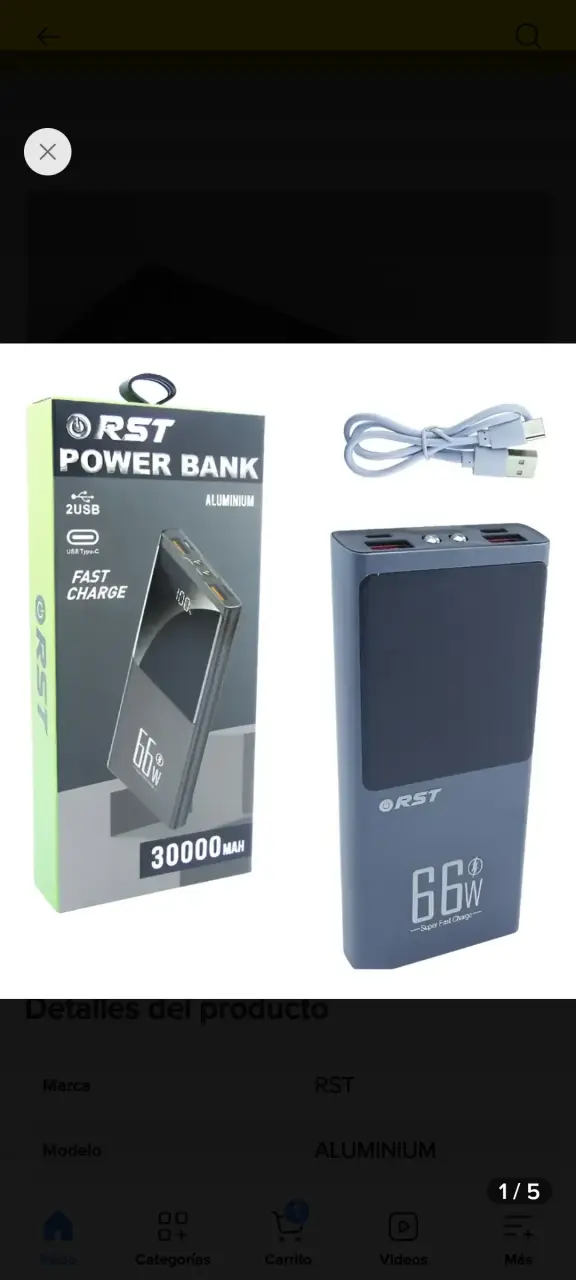 Power bank RST 30000mAh USB - 1