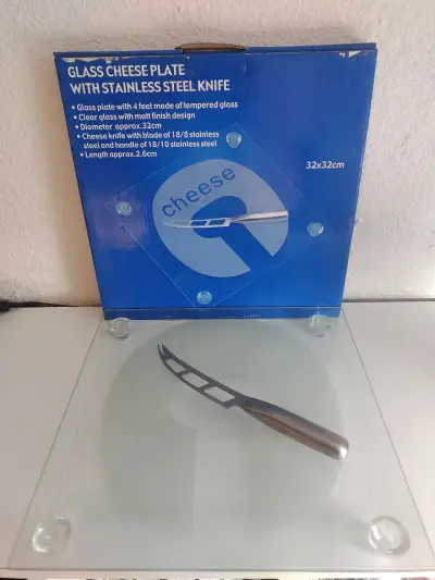 Set de plato y cuchillo para queso - miniatura 1