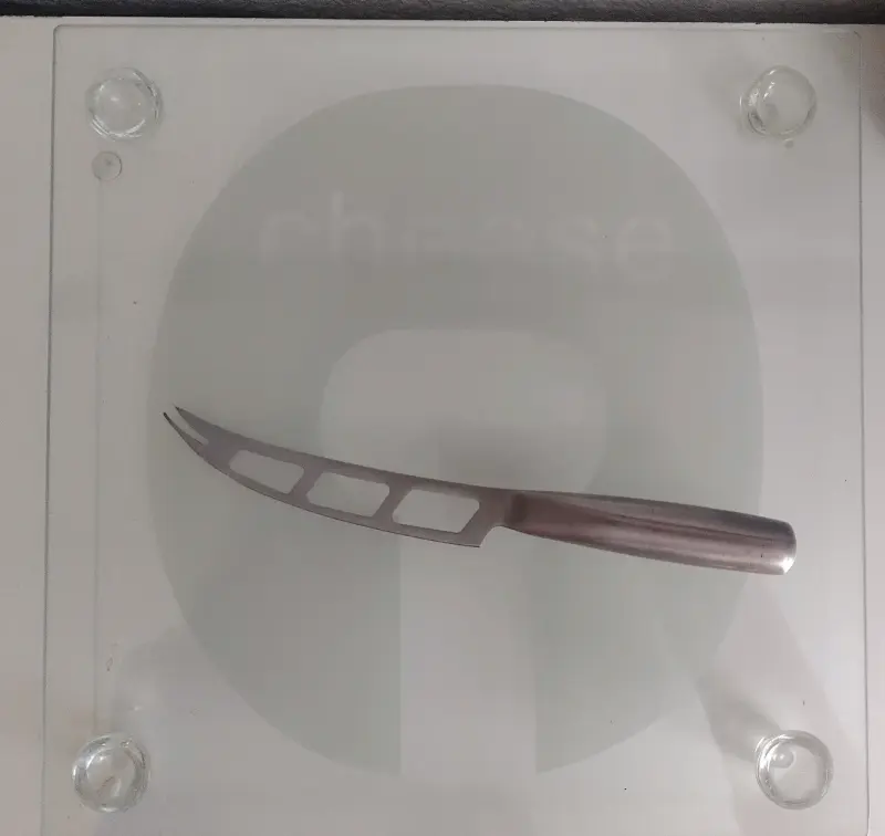 Set de plato y cuchillo para queso - 2