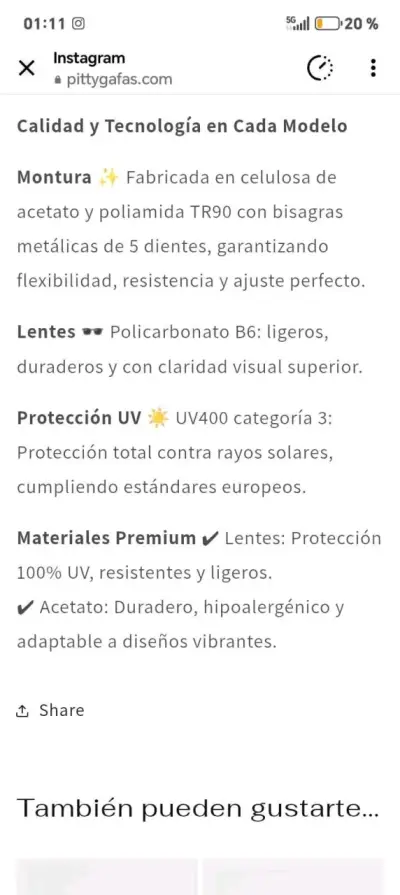 Gafas de sol Pitty - miniatura 6