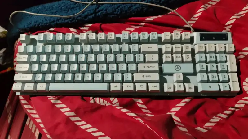 Teclado numérico blanco y azul - 1