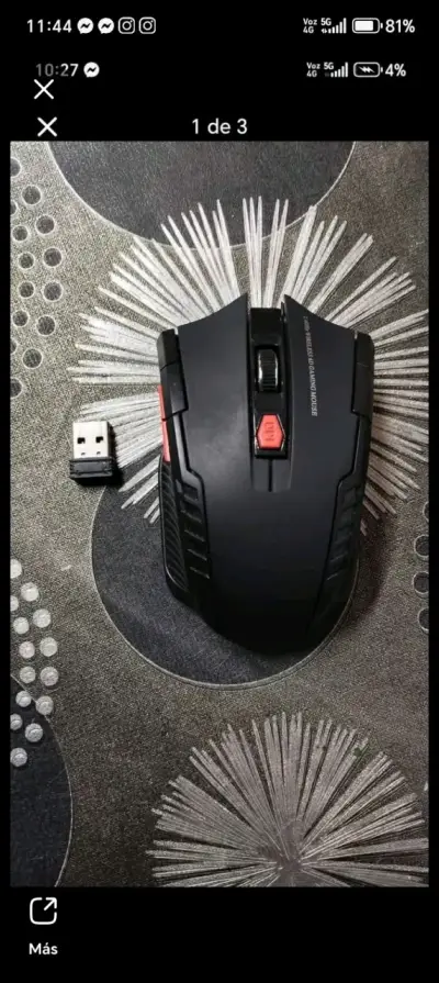 Mouse inalámbrico gaming negro - miniatura 1