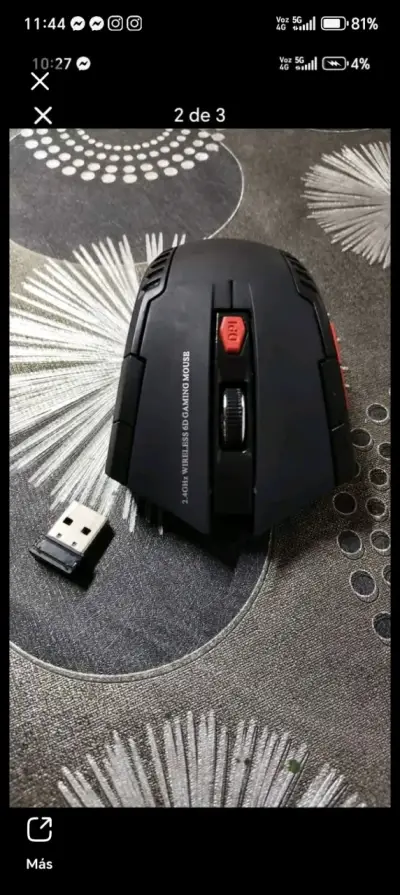 Mouse inalámbrico gaming negro - miniatura 2