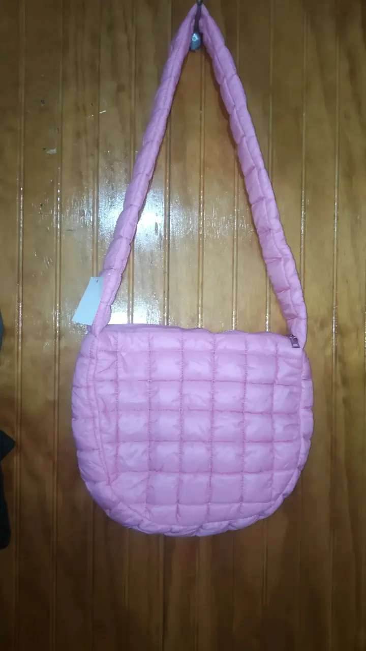 Bandolera acolchada rosa - 1