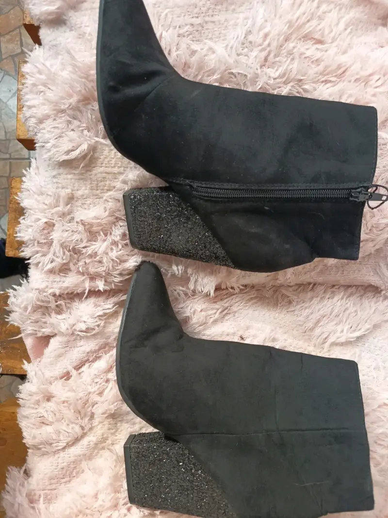 Botines negros con tacón glitter - 2