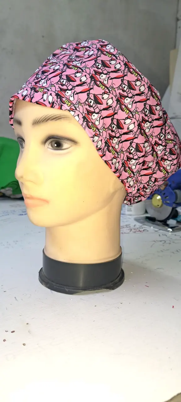Gorro quirúrgico estampado rosado - 1