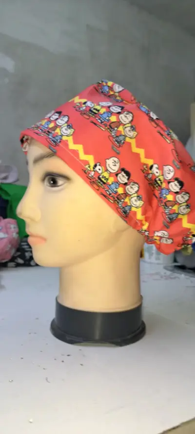 Gorro quirúrgico estampado rosado - miniatura 2