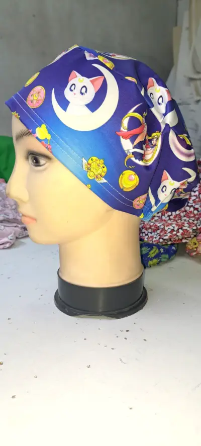 Gorro quirúrgico estampado rosado - miniatura 4