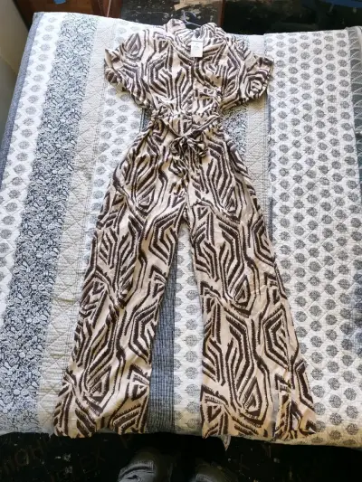 Vestido estampado marrón - miniatura 2