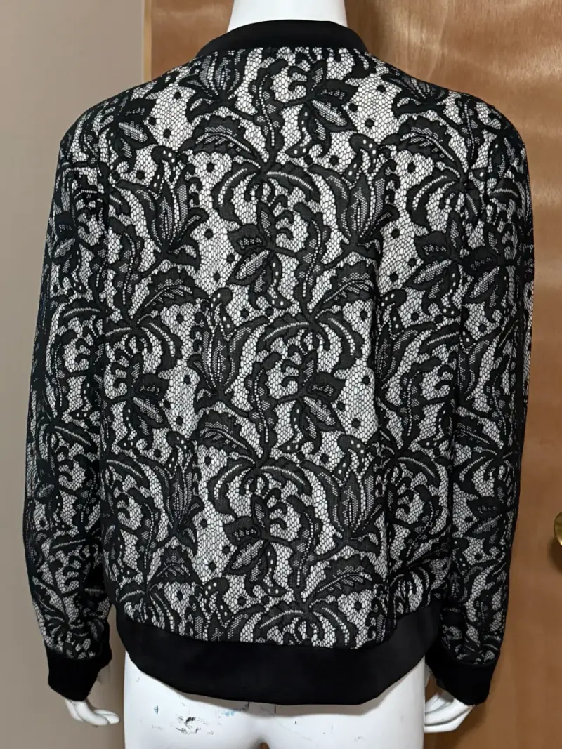 Chaqueta encaje negro y blanco - 2