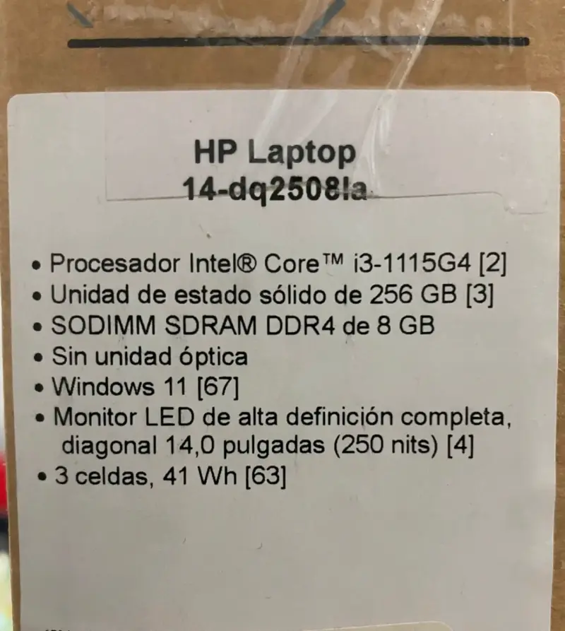 Laptop HP 14-dq2508la - 1