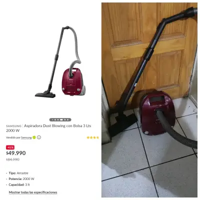 Aspiradora Samsung 2000W roja - miniatura 1