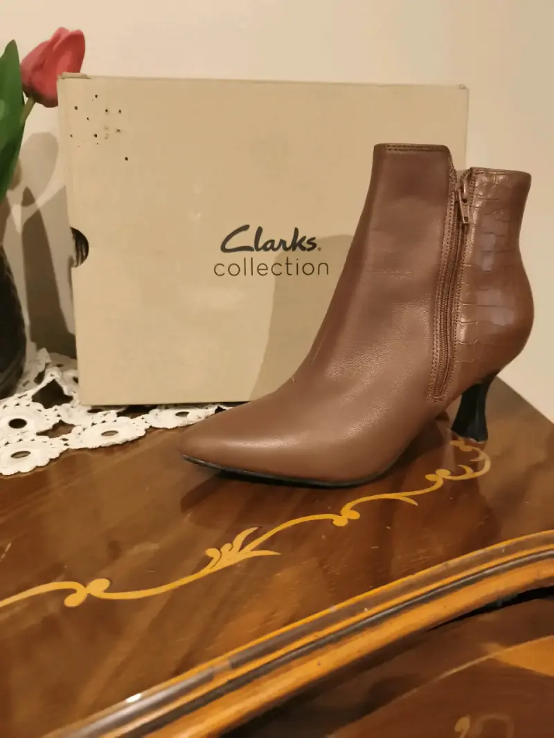 Botines de cuero marrón - 4