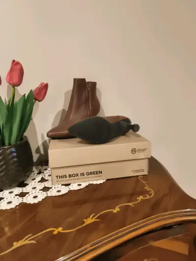 Botines de cuero marrón - miniatura 5