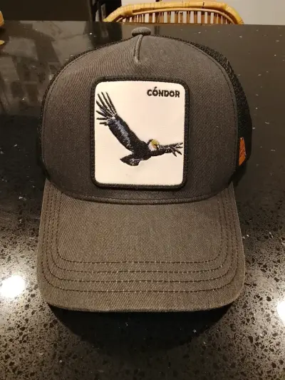 Gorra negra con diseño de cóndor - miniatura 1