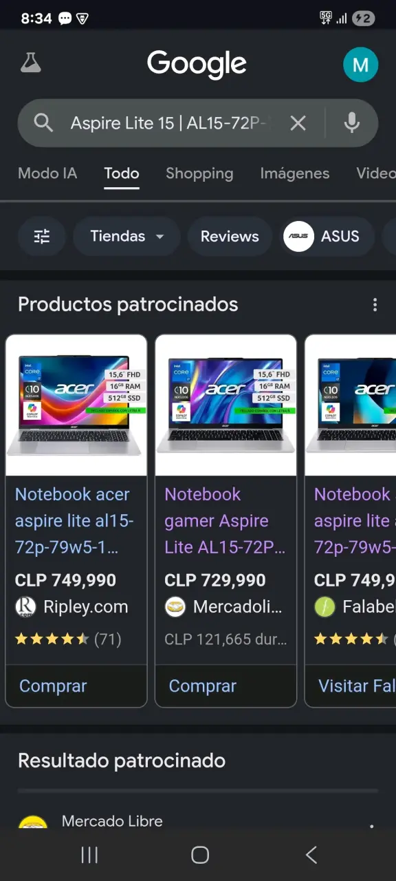 Laptop Aspire Lite 15 version 10 nucleos (Nueva) - 6