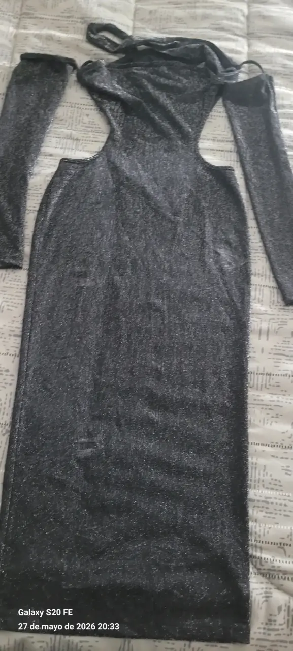 Vestido negro brillante - 2