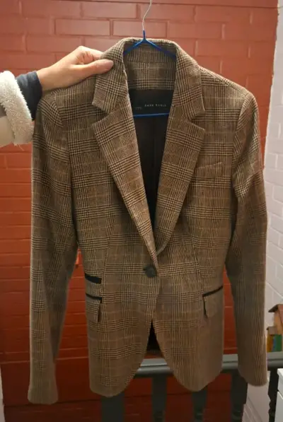 Blazer a cuadros Zara talla M - miniatura 1