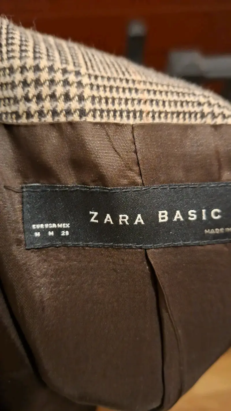 Blazer a cuadros Zara talla M - 3