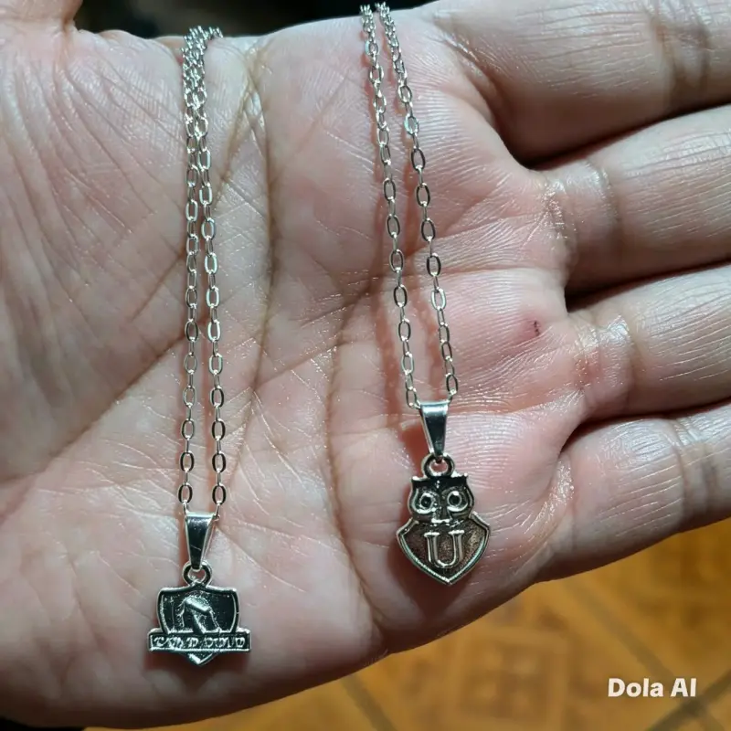 Collares con dije del colo y la u plata 925 - 1