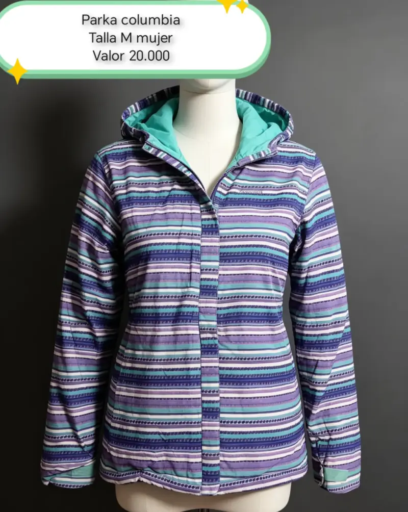 Parka Columbia rayada mujer