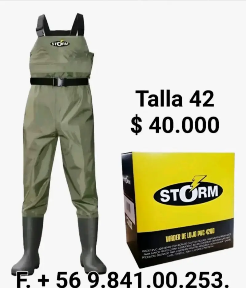Wader de lujo PVC talla 42