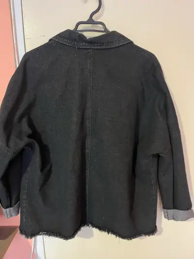 Chaqueta mujer de mezclilla negra - miniatura 5