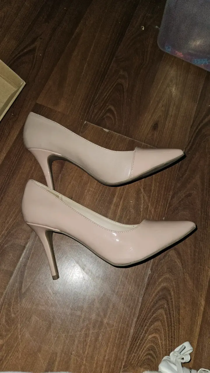 Zapatos de taco alto beige - 1