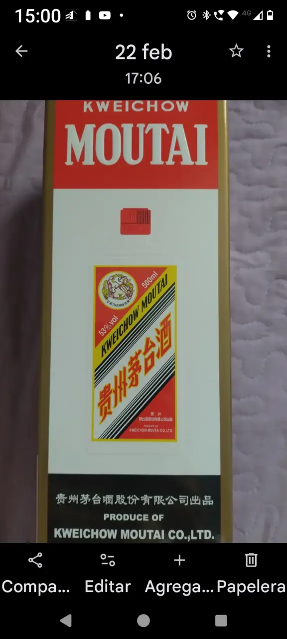 Licor Kweichow Moutai 500ml