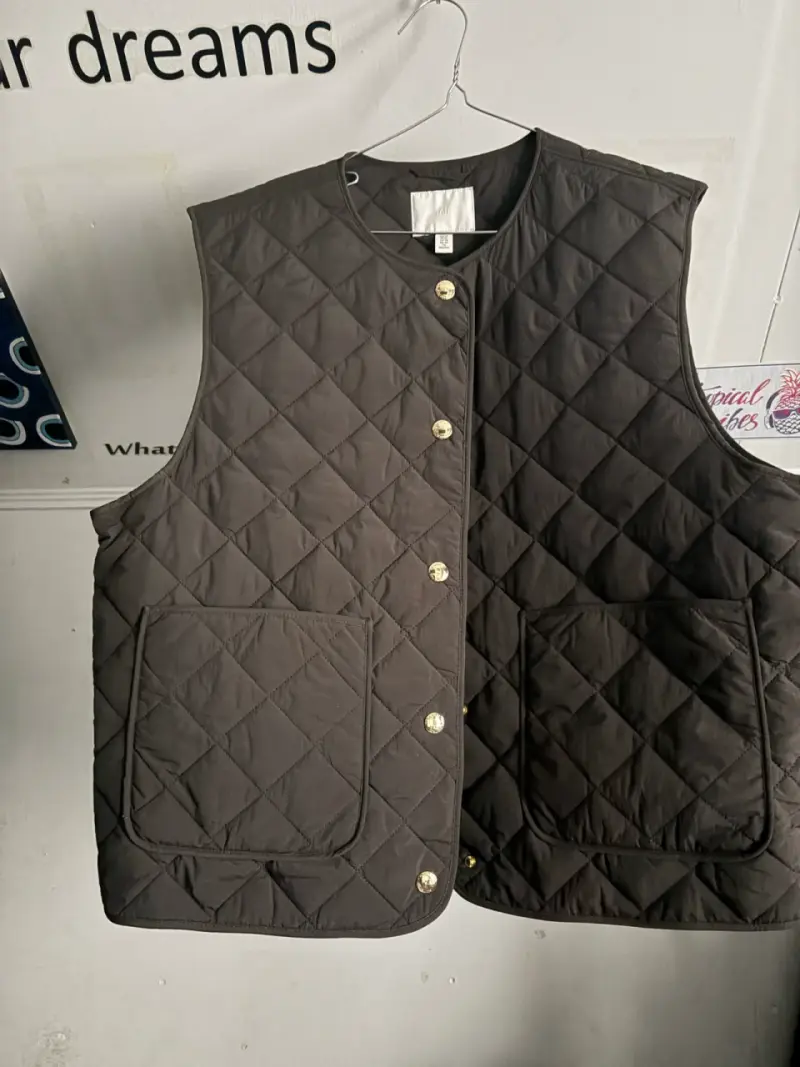 Chaleco acolchado gris oscuro H&M - 1