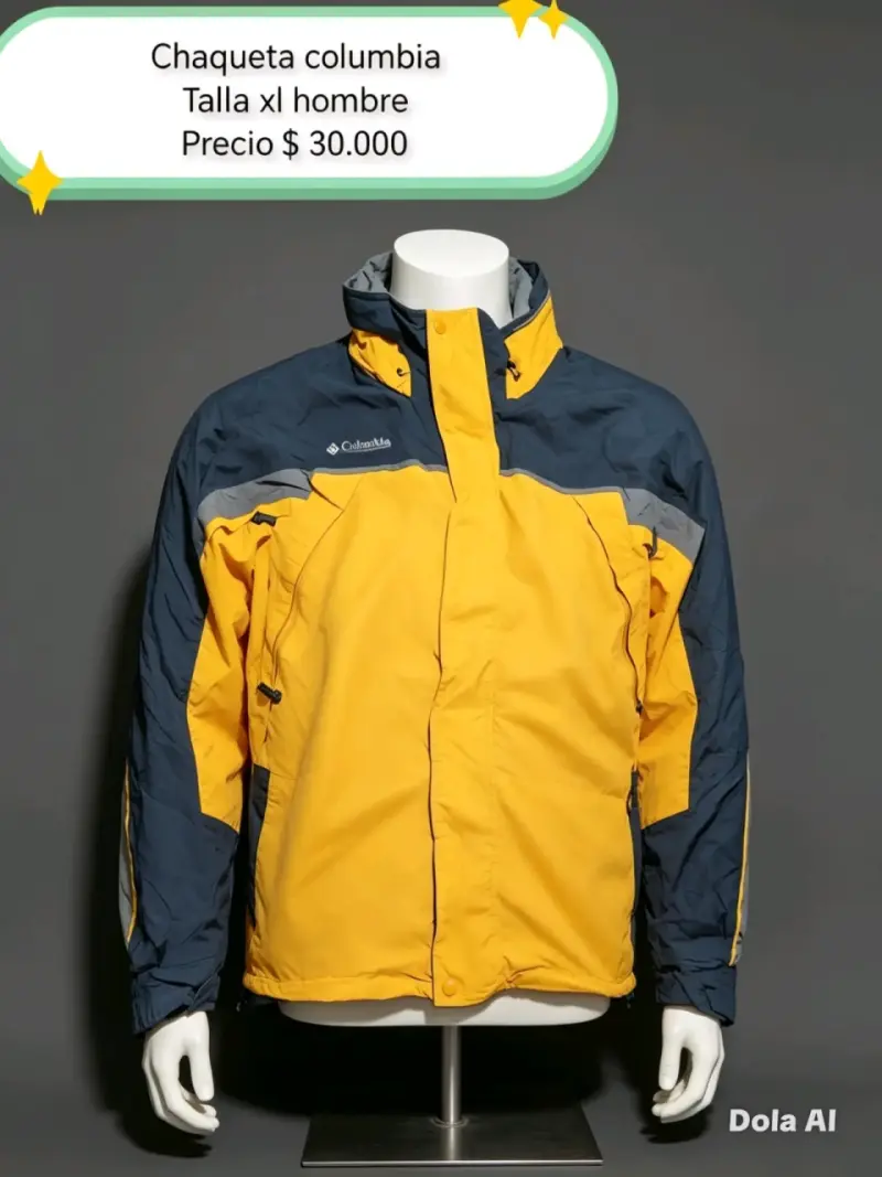 Chaqueta Columbia amarilla y azul