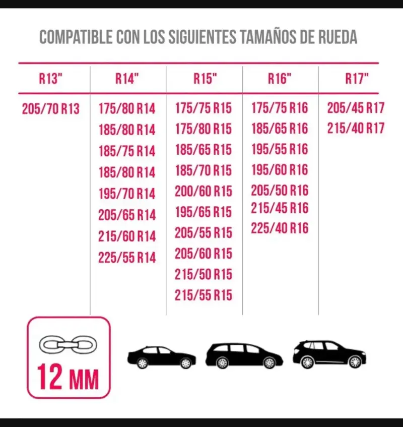 Cadenas para nieve - Kn80-12mm - 3