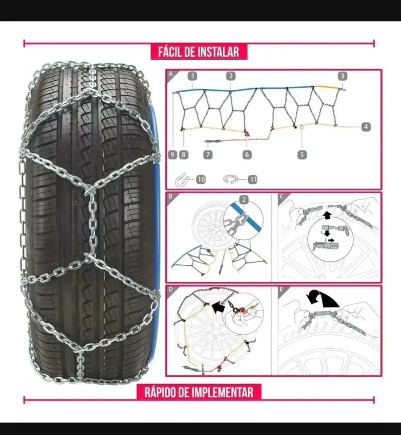 Cadenas para nieve - Kn80-12mm - 4